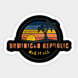 Vintage Sunset - Dominican Republic has it all Sticker